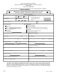 Form CN-7 Application for New or Amended Acute Care Facility License - New Jersey, Page 3