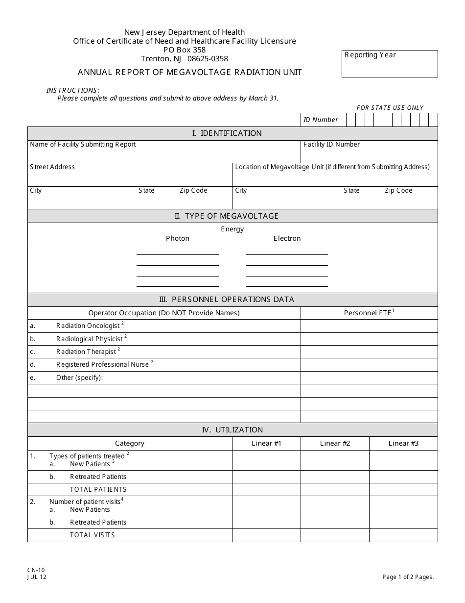 Form CN-10 - Fill Out, Sign Online and Download Printable PDF, New ...