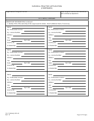 Form CN-11 Surgical Practice Application for Registration, Renewal, Relocation, Transfer of Ownership - New Jersey, Page 3