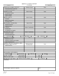 Form DHAS-20 Monthly Activity Report - New Jersey, Page 2