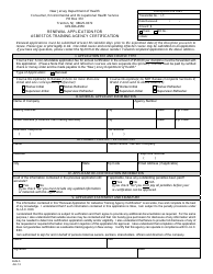 Document preview: Form EHS-5 Renewal Application for Asbestos Training Agency Certification - New Jersey