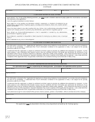 Form EHS-15 Application for Approval as a New Jersey Asbestos Course Instructor - New Jersey, Page 2