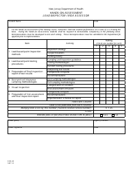 Document preview: Form EHS-42 Hands-On Assessment Lead Inspector / Risk Assessor - New Jersey