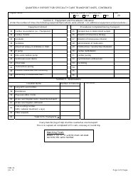 Form EMS-25 Quarterly Report of Specialty Care Transport Units - New Jersey, Page 2