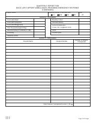 Form EMS-26 Quarterly Report for Basic Life Support Ambulances Providing Emergency Response - New Jersey, Page 2