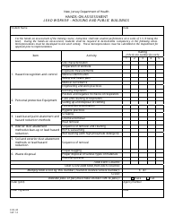 Document preview: Form EHS-40 Hands-On Assessment Lead Worker - Housing and Public Buildings - New Jersey