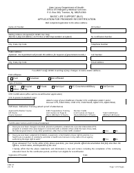 Form EMS-57 Basic Life Support (Bls) Application for Provider Recertification - New Jersey