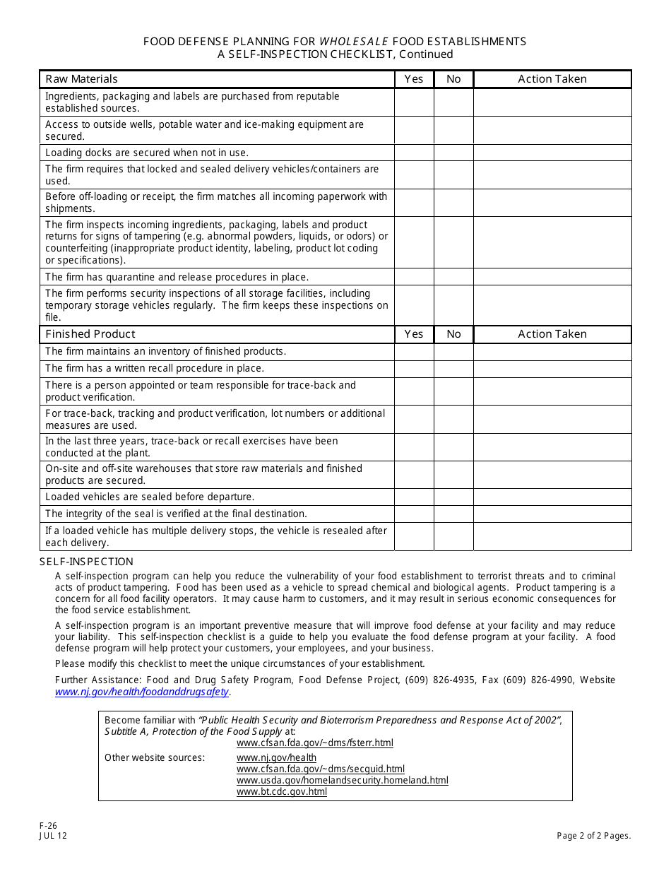 Form F-26 - Fill Out, Sign Online and Download Printable PDF, New ...