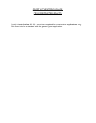 Form FS-26 Application for Construction Grant Cost Estimate Outline - New Jersey