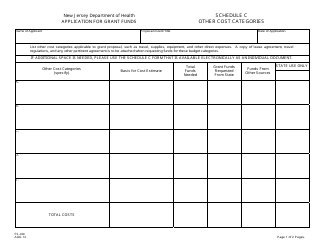 Document preview: Form FS-40C Schedule C Other Cost Categories and Justification - New Jersey
