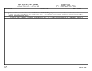 Form FS-40C Schedule C Other Cost Categories and Justification - New Jersey, Page 2