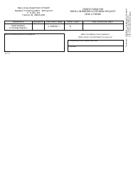 Document preview: Form IEM-15 Order Form for Initial Newborn Screening Request (Iem-1) Forms - New Jersey