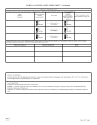 Form IMM-10 Rubella Surveillance Worksheet - New Jersey, Page 3