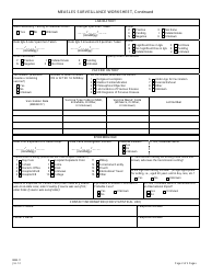 Form IMM-11 Measles Surveillance Worksheet - New Jersey, Page 2