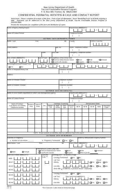 Form IMM-20  Printable Pdf