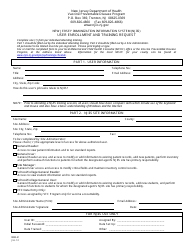 Document preview: Form IMM-41 Njiis User Enrollment and Training Request - New Jersey