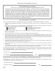 Document preview: Form IMM-43 User Confidentiality Statement for Access to Njiis/ User Confidentiality Agreement - New Jersey