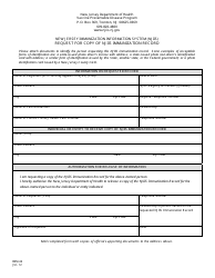 Document preview: Form IMM-46 Request for Copy of Njiis Immunization Record - New Jersey