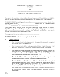 Form LH-9 Uniform Shared Services Agreement (Template) for Local Public Health Services - New Jersey