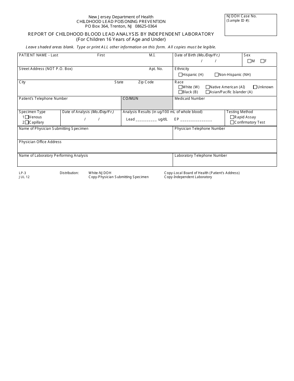 Form LP-3 - Fill Out, Sign Online and Download Printable PDF, New ...