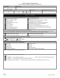 Form IRB-1 Application for Initial Review - New Jersey, Page 2