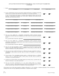 Form LH-7 Application for Registered Environmental Health Specialist Examination - New Jersey, Page 4