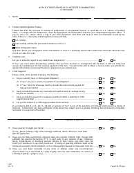 Form LH-8 Application for Health Officer Examination - New Jersey, Page 2