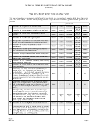 Form MMH-7 Faithful Families Eating Smart and Moving More Participant Entry Survey - New Jersey, Page 2