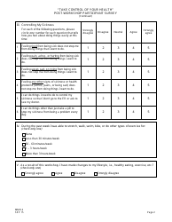 Form MMH-2 Take Control of Your Health Post-workshop Participant Survey - Chronic Disease Self-management Program - New Jersey, Page 2