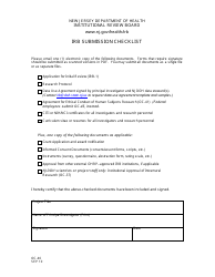 Document preview: Form OC-40 Irb Submission Checklist - New Jersey