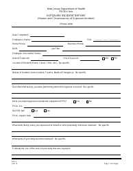 Document preview: Form OCC-2 Exposure Incident Report - New Jersey