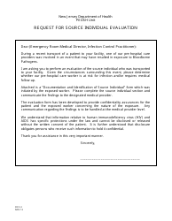 Form OCC-3 Request for Source Individual Evaluation - New Jersey
