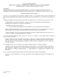 Form OC-51 Notice of Claim of Exemption of Tobacco Retail Establishment - New Jersey, Page 4