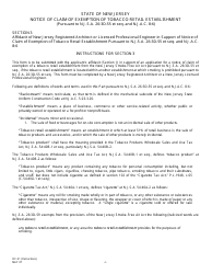 Form OC-51 Notice of Claim of Exemption of Tobacco Retail Establishment - New Jersey, Page 6