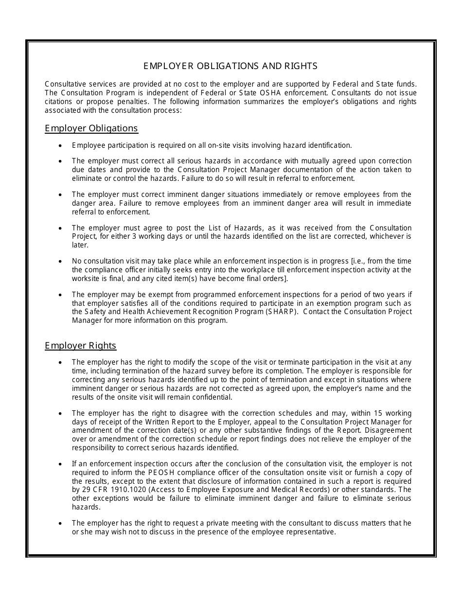 Form OCC-12 Public Employees Occupational Safety and Health (Peosh) Unit Request for on-Site Consultation - New Jersey, Page 2