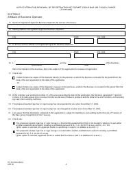 Form OC-54 Application for Renewal of Registration of Exempt Cigar Bar or Cigar Lounge - New Jersey, Page 4
