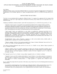 Form OC-54 Application for Renewal of Registration of Exempt Cigar Bar or Cigar Lounge - New Jersey, Page 6