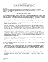 Form OC-54 Application for Renewal of Registration of Exempt Cigar Bar or Cigar Lounge - New Jersey, Page 9