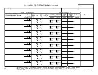 Form TB-41 Record of Contact Interview (Original + 5 Continuation Pages) - New Jersey, Page 2