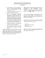 Instructions for Form CH-7 Child Health Services Quarterly Summary Report - New Jersey, Page 2