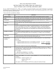 Document preview: Instructions for Form HCQ-3 Daily Patient Care Staffing: Inpatient Units - New Jersey