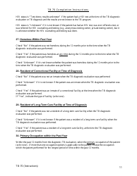 Instructions for Form TB-70 New Jersey Tuberculosis Case, Suspect and Status Report - New Jersey, Page 11