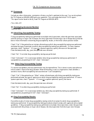 Instructions for Form TB-70 New Jersey Tuberculosis Case, Suspect and Status Report - New Jersey, Page 16