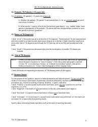Instructions for Form TB-70 New Jersey Tuberculosis Case, Suspect and Status Report - New Jersey, Page 5