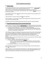 Instructions for Form TB-70 New Jersey Tuberculosis Case, Suspect and Status Report - New Jersey, Page 6