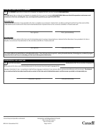 Basis of Claim Form - Canada, Page 10