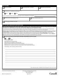 Basis of Claim Form - Canada, Page 2