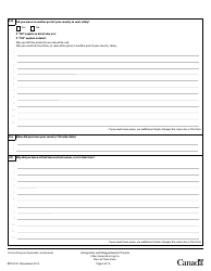 Basis of Claim Form - Canada, Page 4