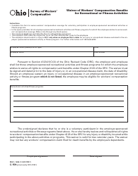 Document preview: Form C-159 (BWC-159) Waiver of Workers' Compensation Benefits for Recreational or Fitness Activities - Ohio