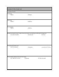 Estate Planning Information Form - Oregon, Page 3